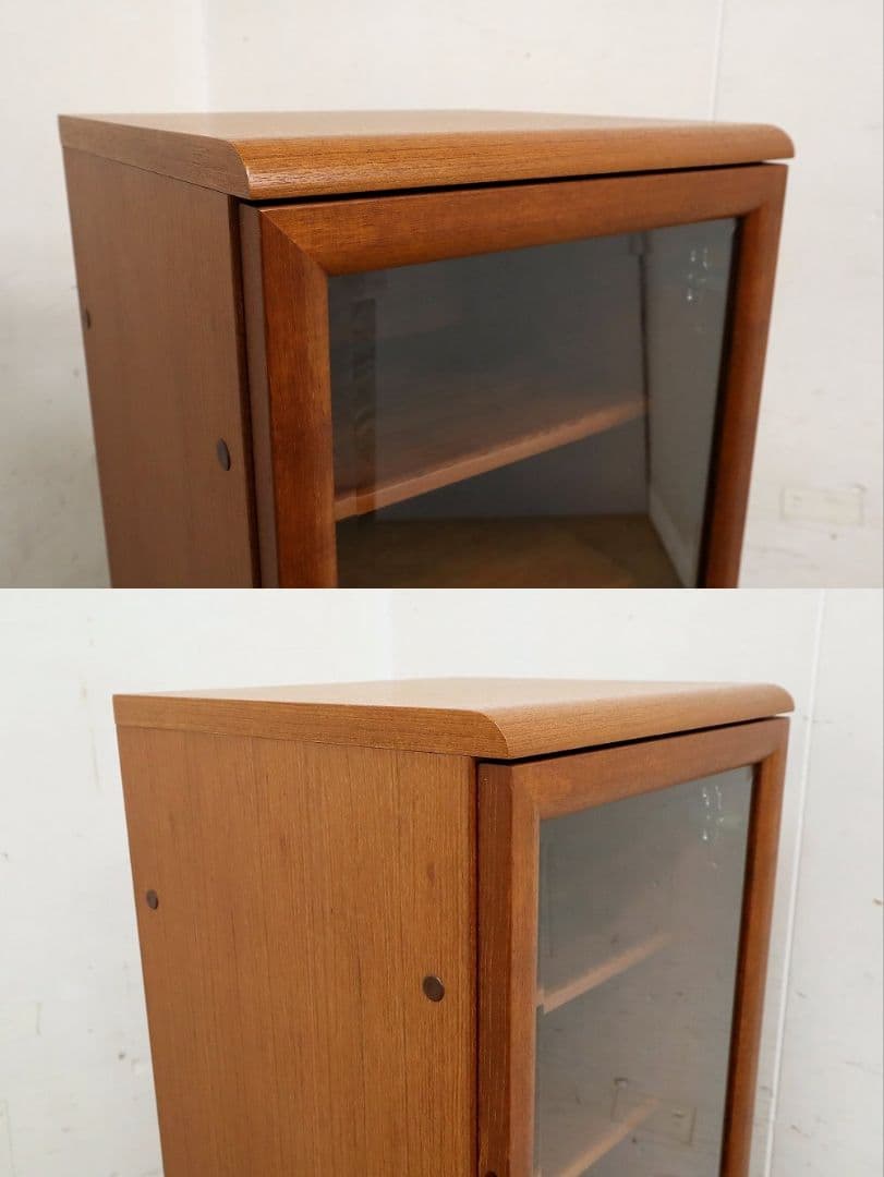 ジャパンヴィンテージ【日田工芸】チーク材 キャビネット飾り棚・収納・北欧スタイル