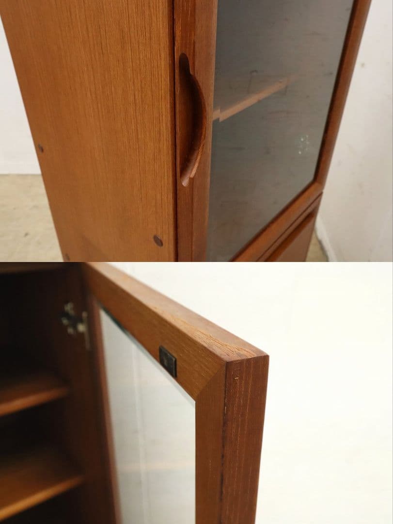 ジャパンヴィンテージ【日田工芸】チーク材 キャビネット飾り棚・収納・北欧スタイル