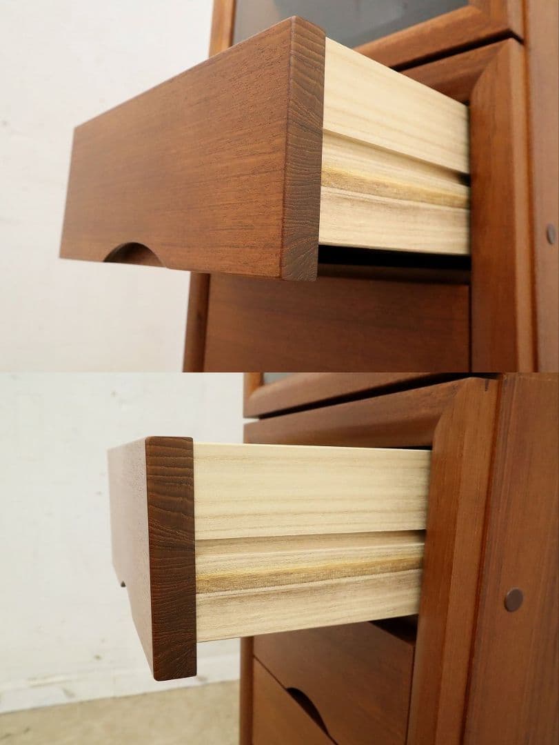 ジャパンヴィンテージ【日田工芸】チーク材 キャビネット飾り棚・収納・北欧スタイル