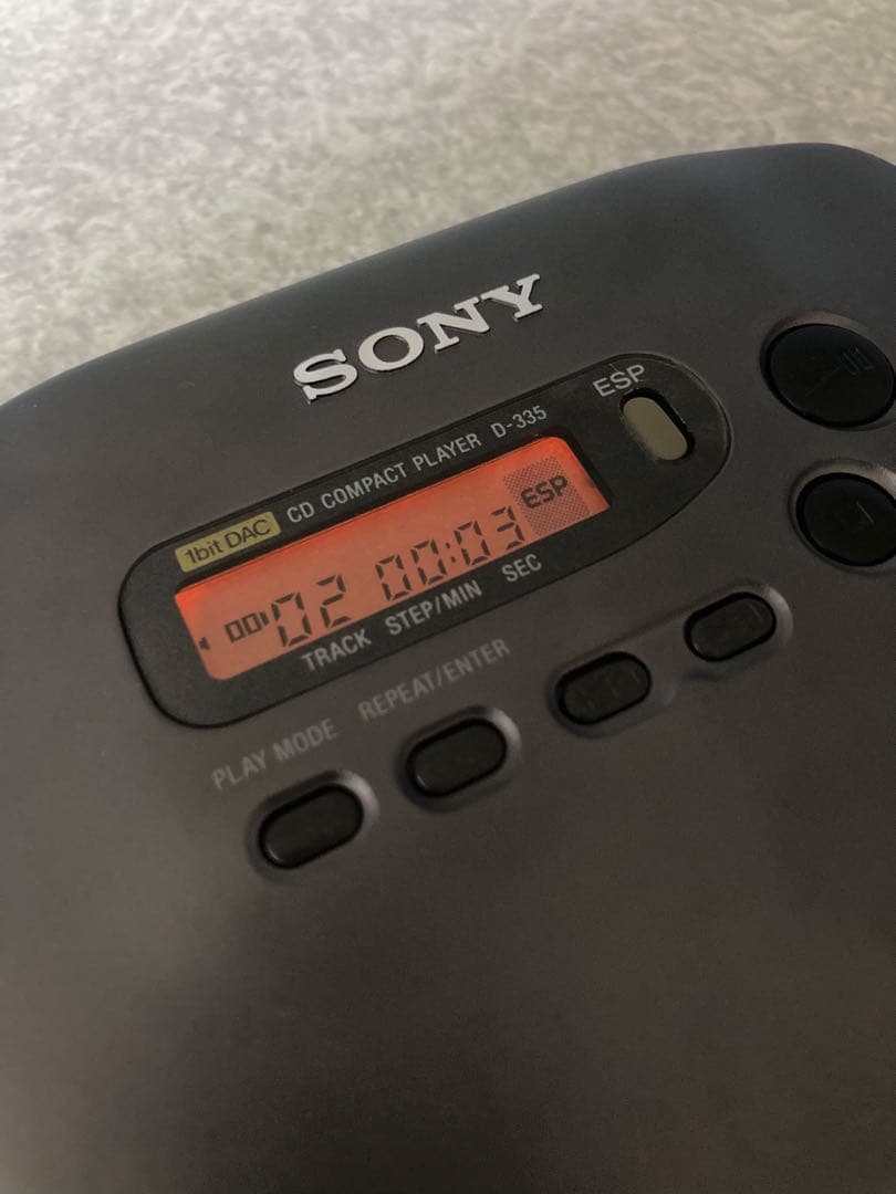 SONY ポータブルCDプレーヤー D-335 Discman ESP 動作品