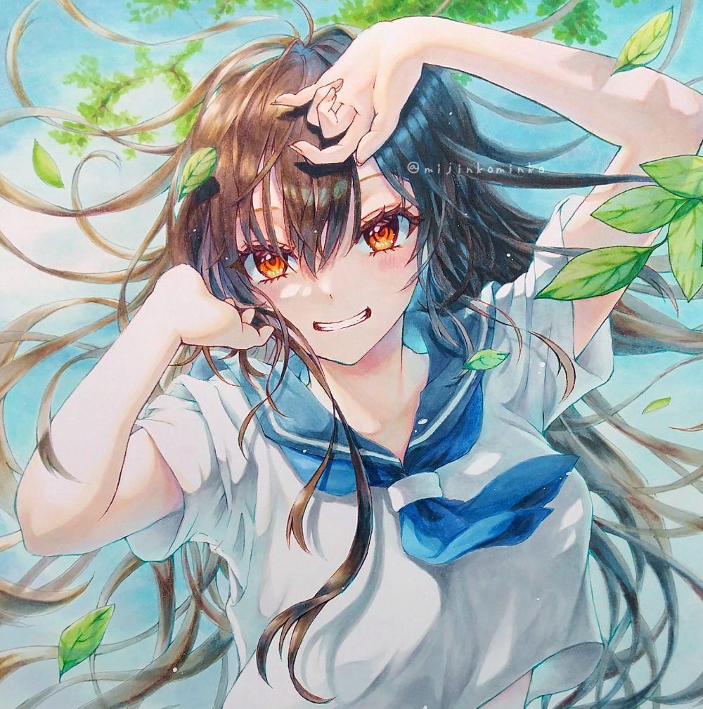 オリジナル手描きイラスト A4 「初夏」