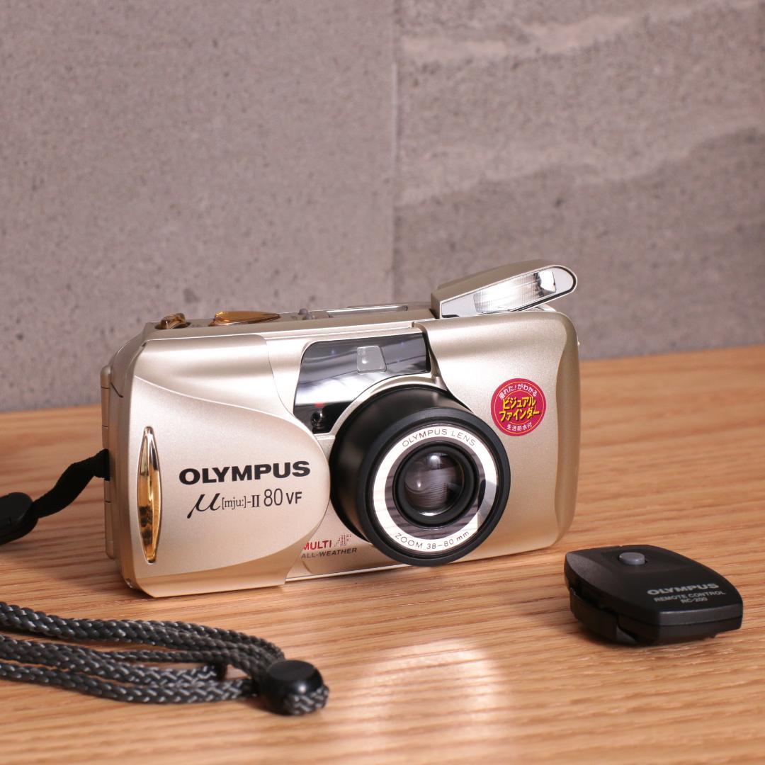 美品 OLYMPUS μ [mju:] II 80 VF 動作確認済 リモコン付