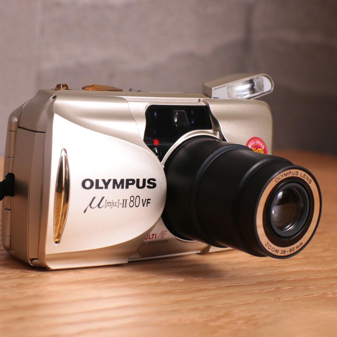 美品 OLYMPUS μ [mju:] II 80 VF 動作確認済 リモコン付