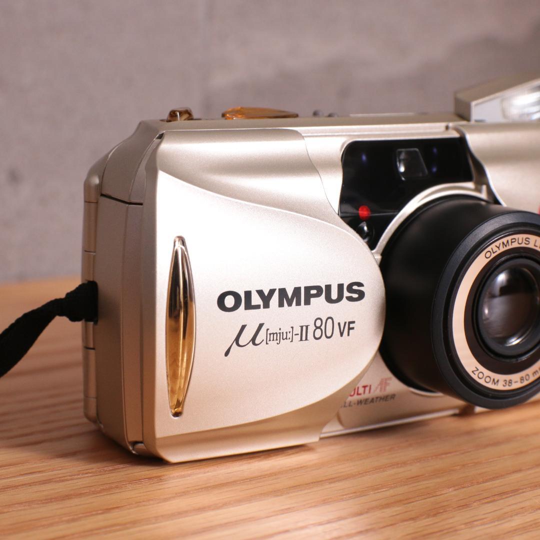 美品 OLYMPUS μ [mju:] II 80 VF 動作確認済 リモコン付