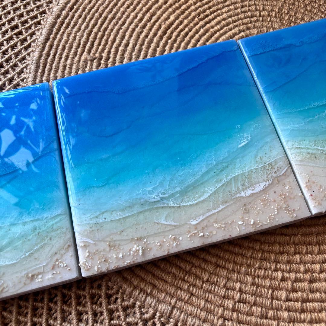 『沖縄の海を感じる』オーシャンレジンアート 3点セット♪