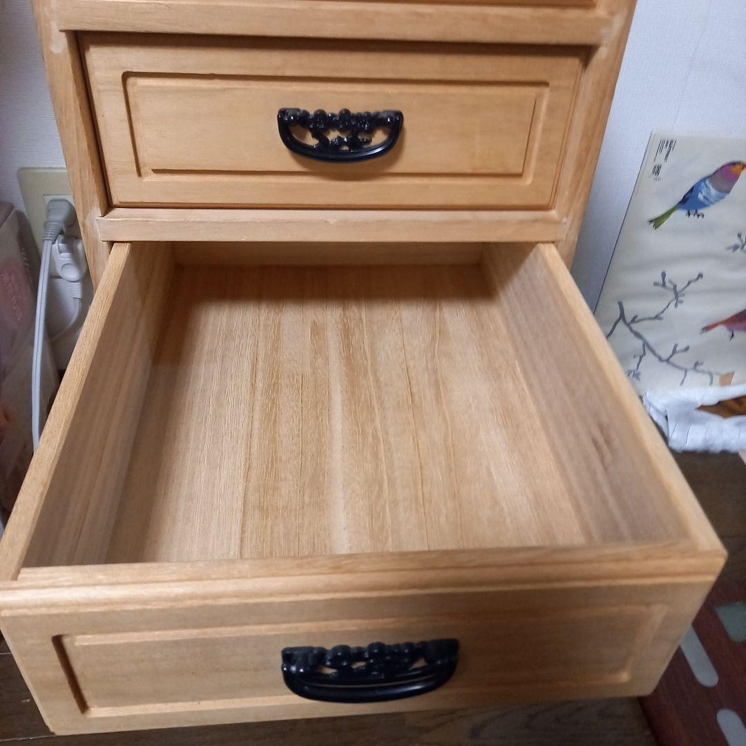 桐小型箪笥(小型チェスト) 6段（2分割可能）小引き出し　工芸品