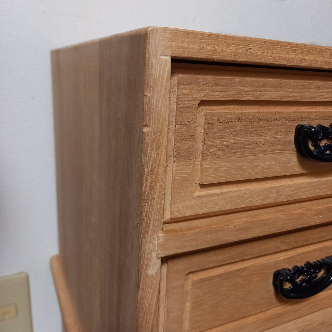 桐小型箪笥(小型チェスト) 6段（2分割可能）小引き出し　工芸品