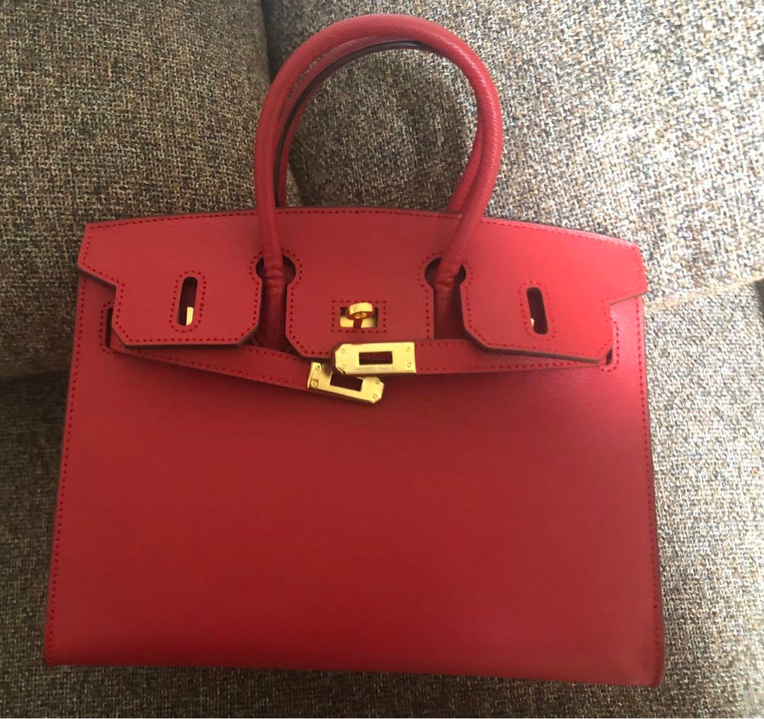 HERMES エルメス ノベルティ ハンドバッグ レッド バーキン25