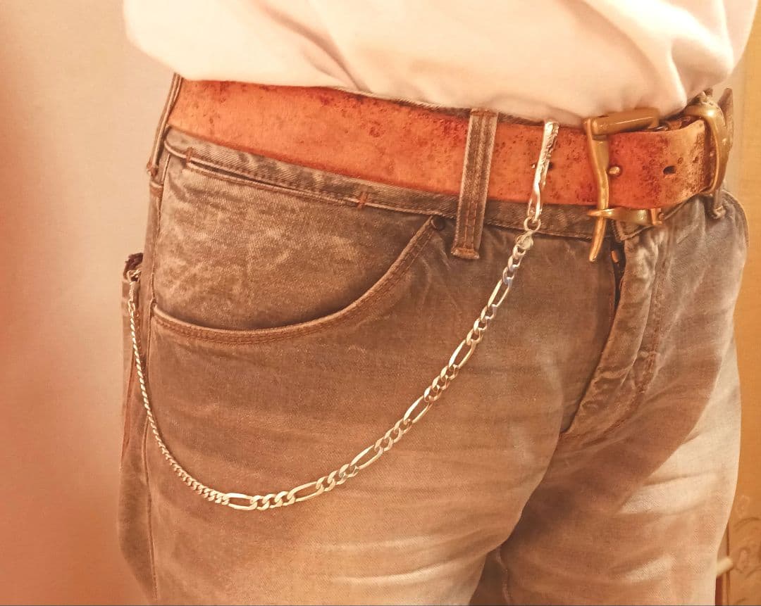 シルバー925 唐草　ウォレットチェーン　ショートサイズ