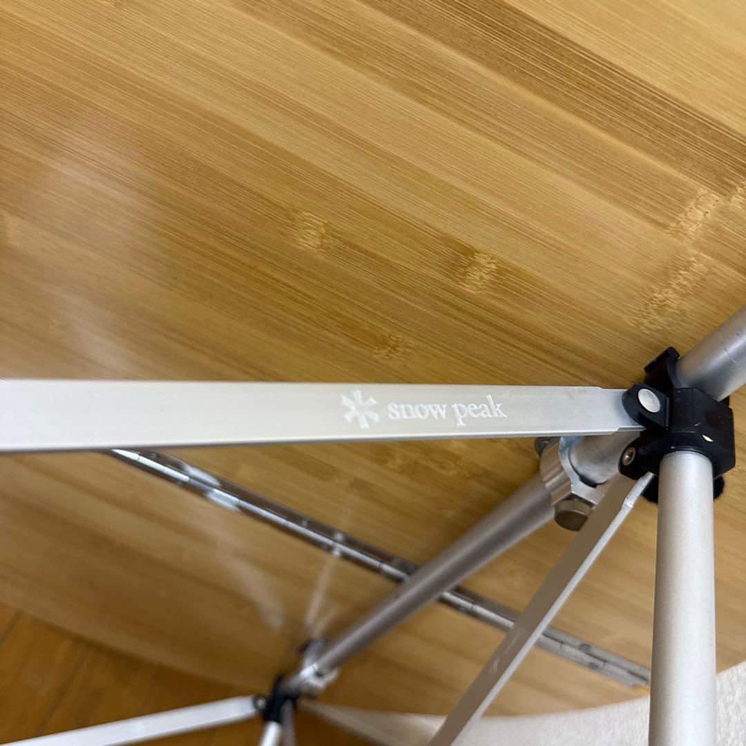 廃盤希少品☆【スノーピーク】ローテーブルラウンド 竹　LV-242 高さ調整可能