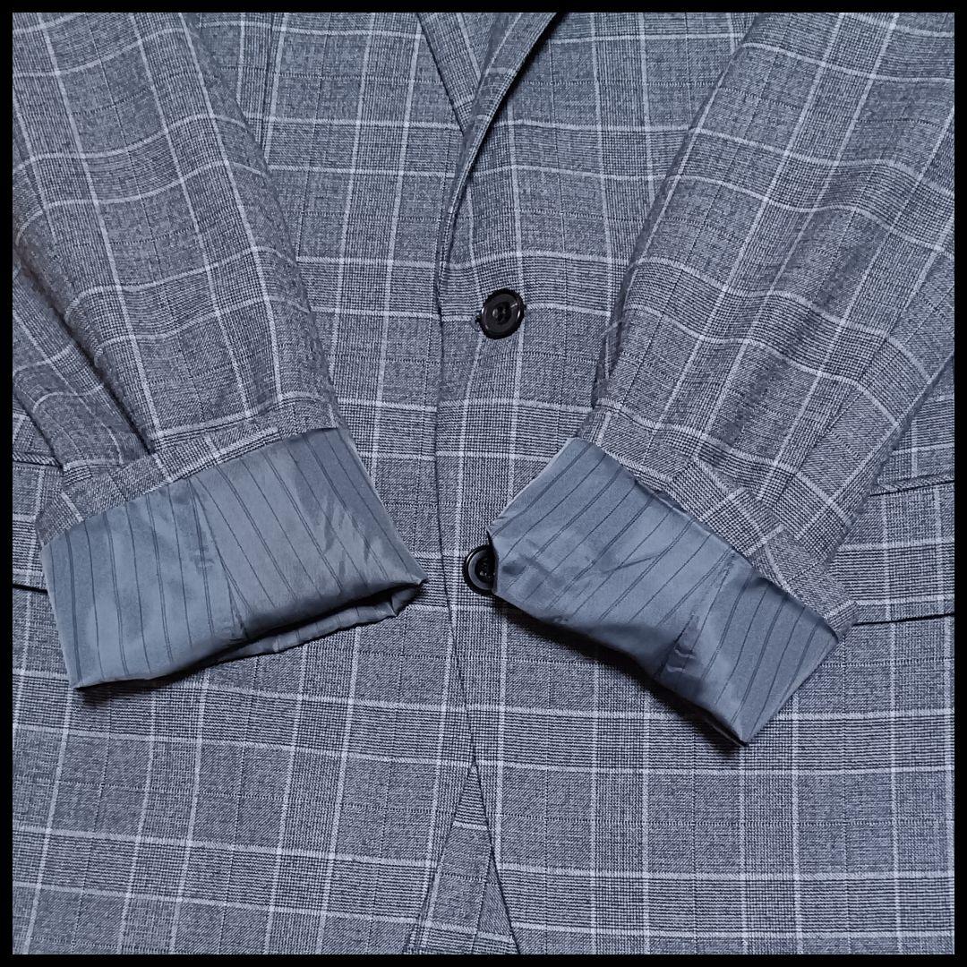 ✨極美品✨リッケンバッカー　スーツ　セットアップ　3ピース　グレンチェック　Ｌ