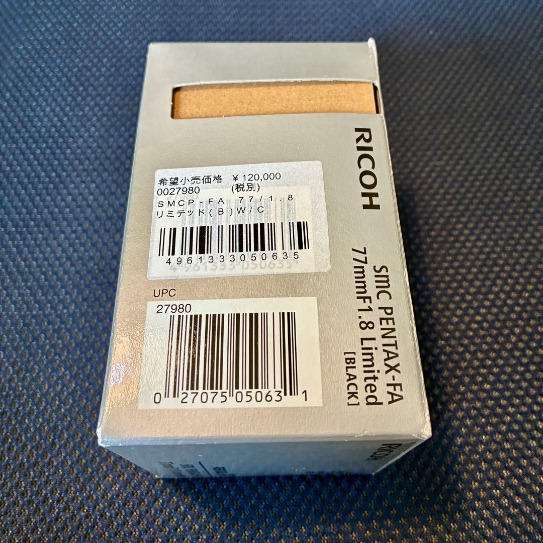 レンズ(単焦点) PENTAX smc PENTAX-FA 77mm F1.8 Limited