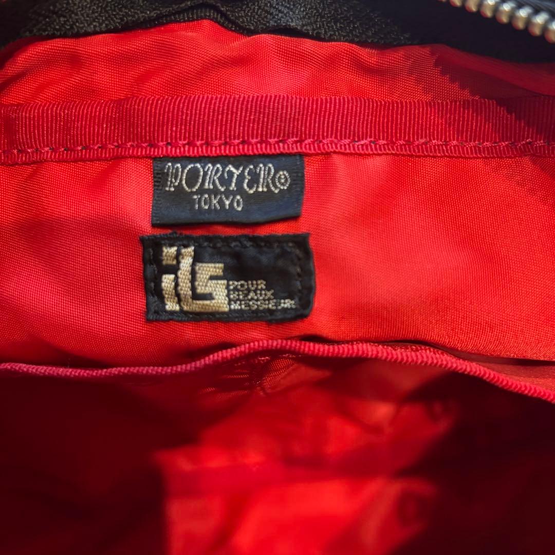 【希少】PORTER L-FINE ショルダーバッグ ハーフムーン　ブラック