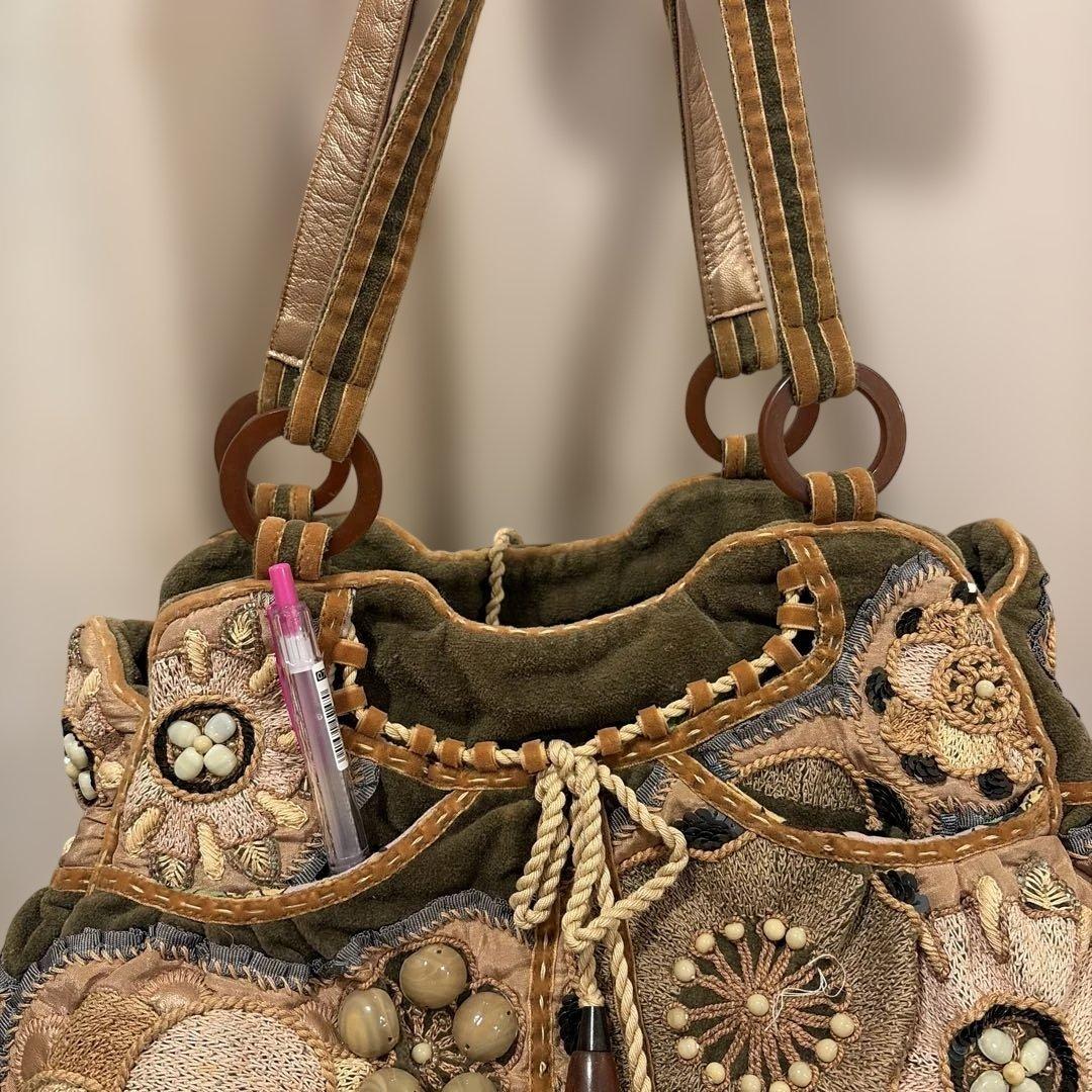 JAMIN PUECH 刺繍ハンドバッグ