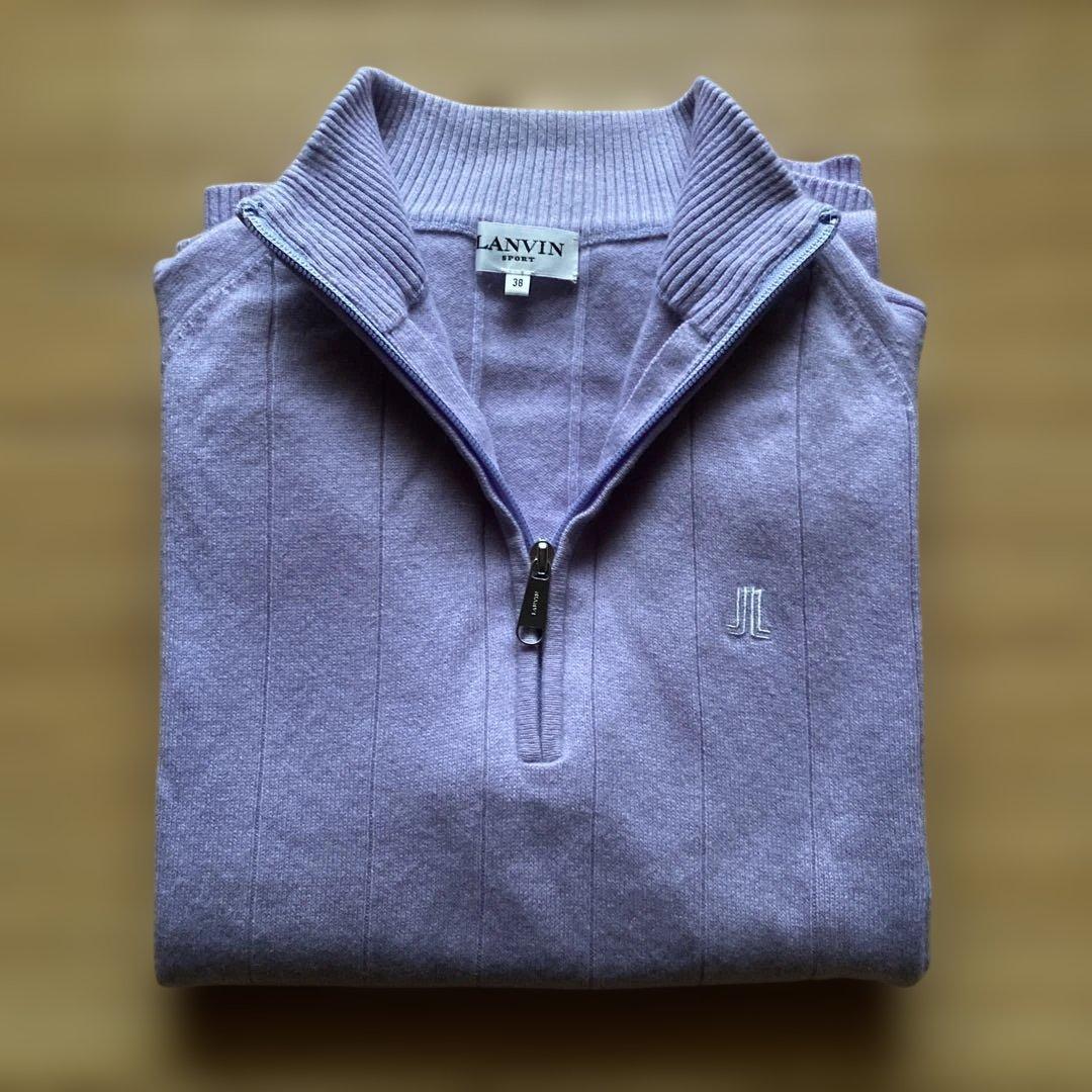 ランバンスポール　カシミアニット　藤色　38