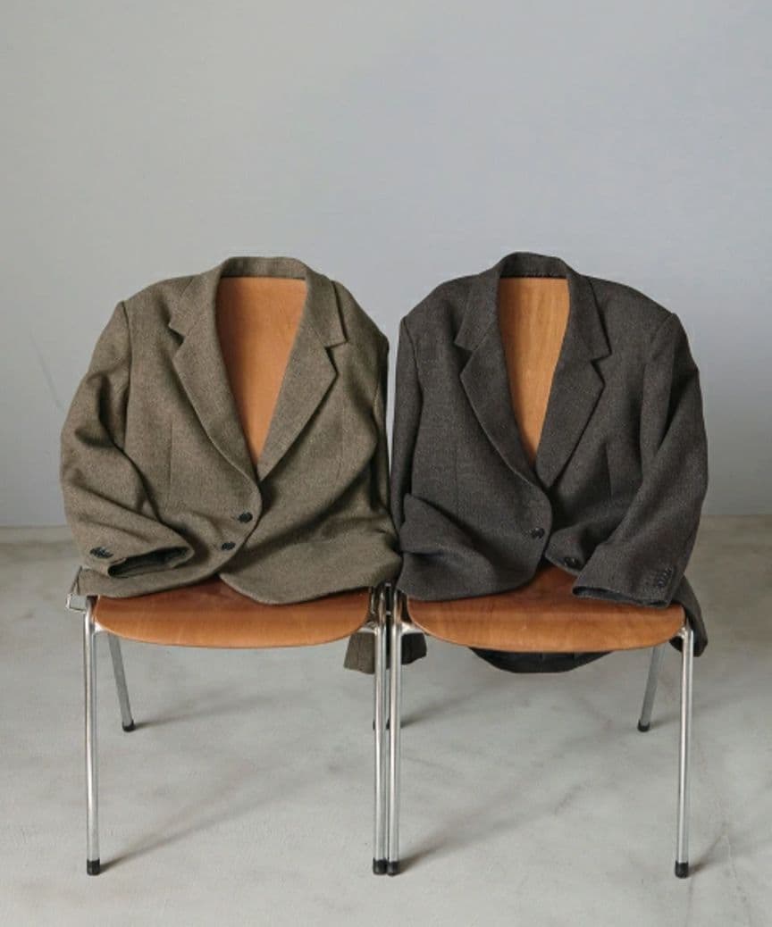 専用出品 anuke Herringbone Wool Jacket ブラウン