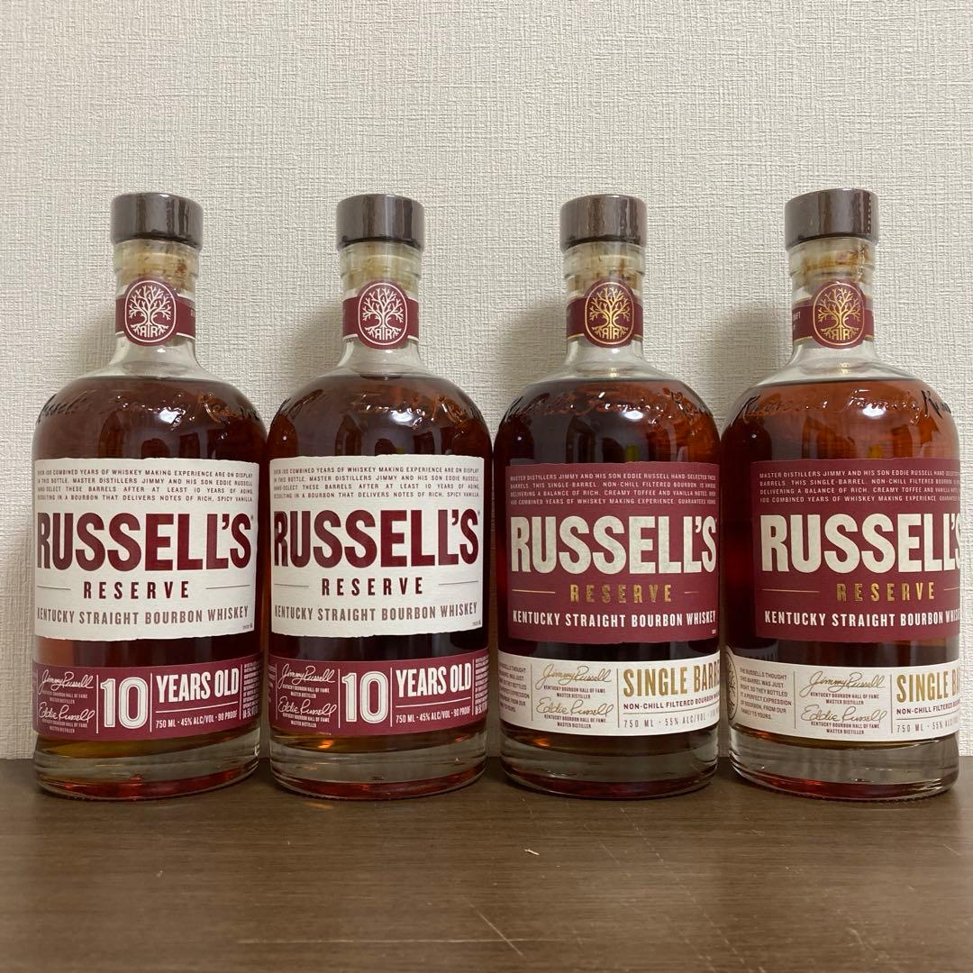 ワイルドターキー　ラッセルズリザーブ　シングルバレルと10年【4本セット】