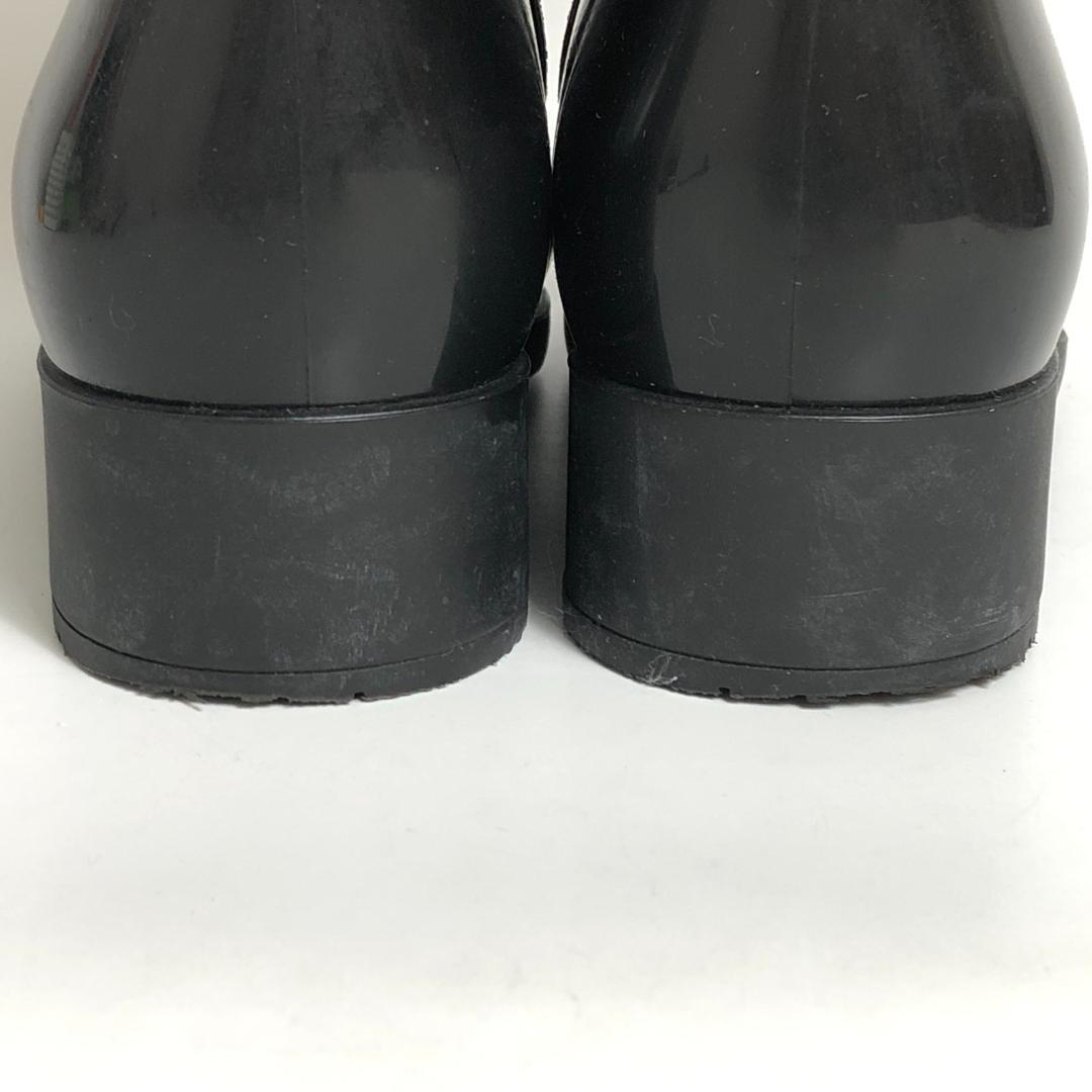 1E511/プラダ/レインブーツ/三角ロゴ/長靴/レディース/ブラック/黒/37