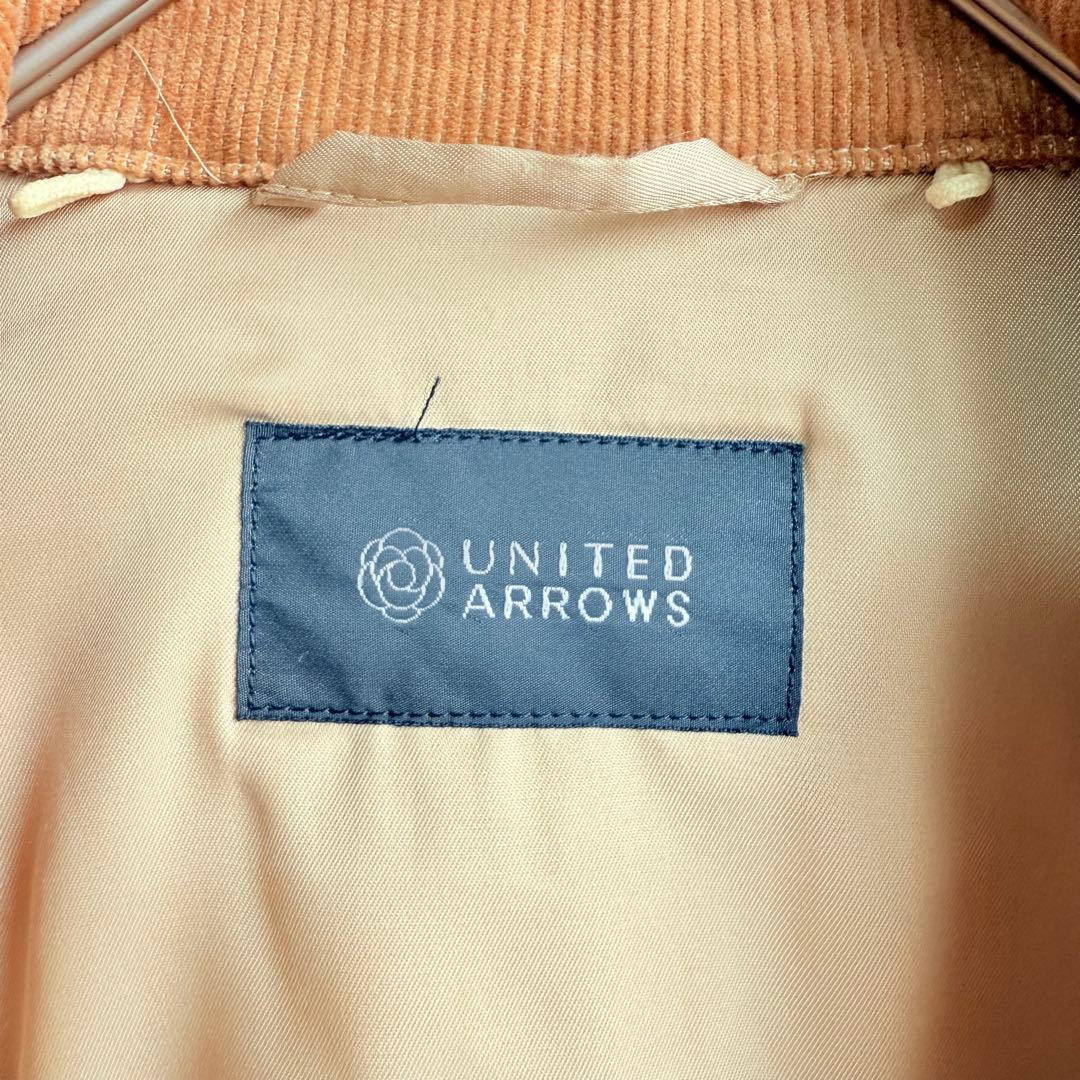 美品　ユナイテッドアローズ　ハンタージャケット　チェック　ウール　襟コーデュロイ