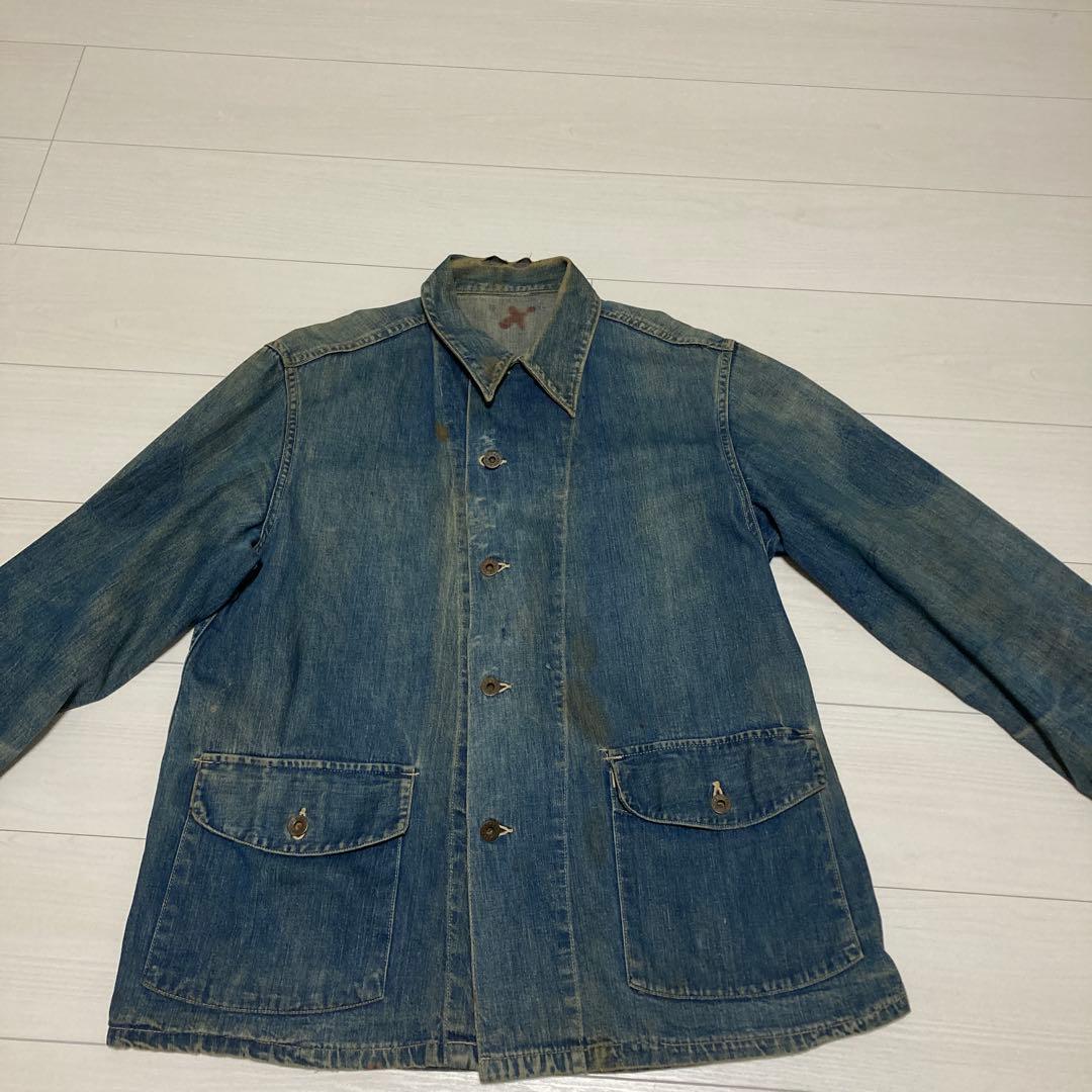 40s 50s カバーオール　月桂ドーナツボタン