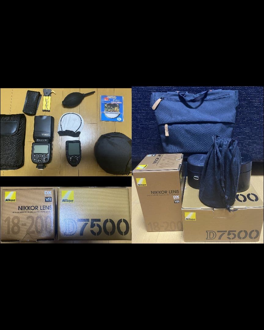 Nikon 一眼レフ D7500 追加レンズ3本 ストロボ etc セット