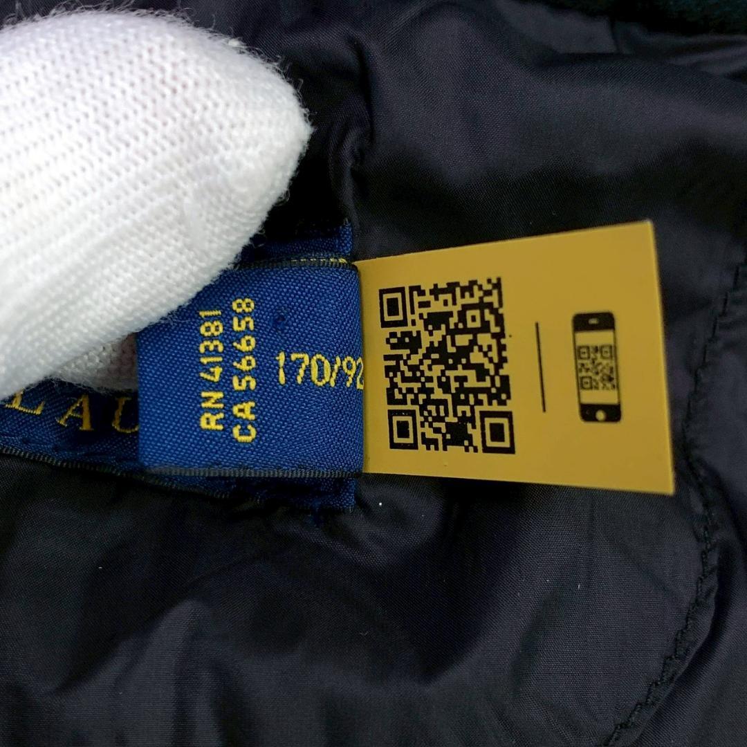 現行QRタグ★ポロラルフローレン ダウンベスト ビッグポニー 黒 S　D828