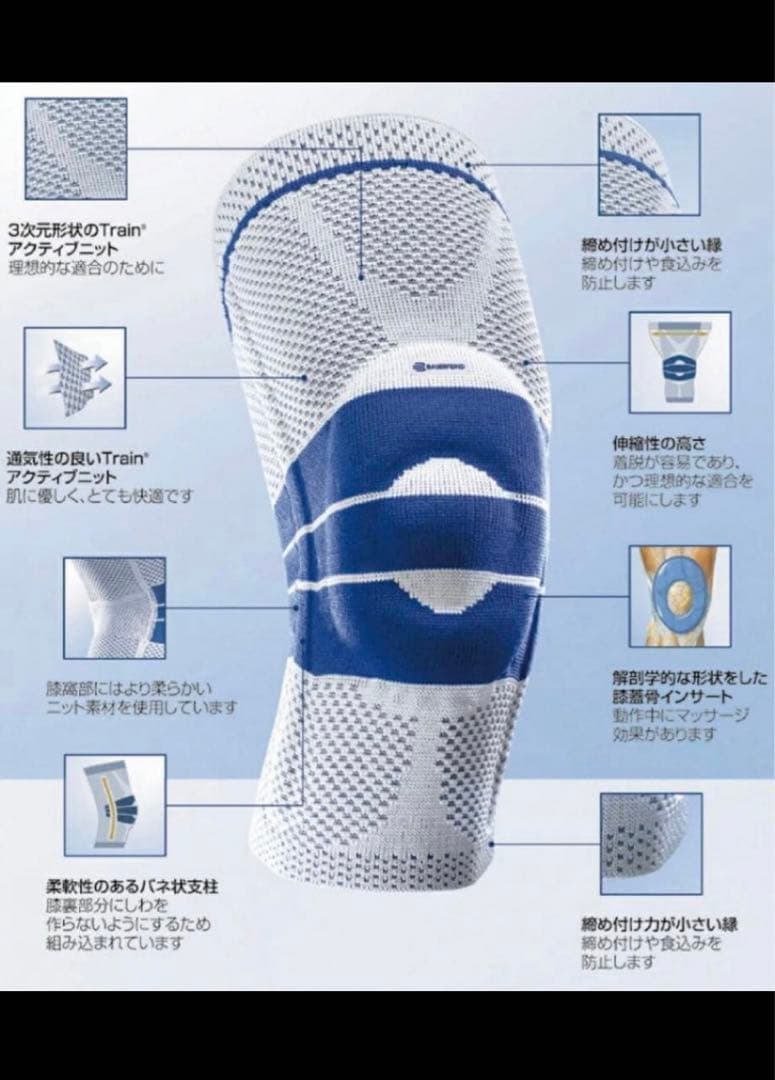 1点バウアーファインドBauerfeind膝用スポーツサポートサイズ3