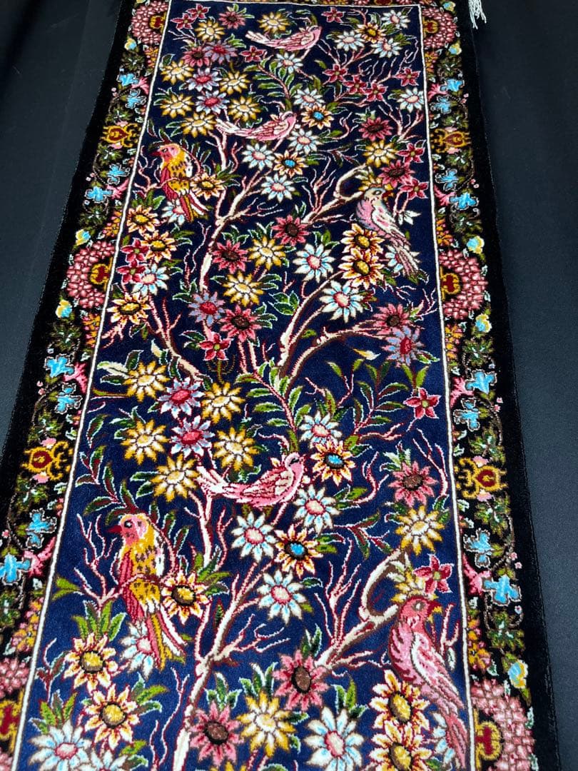 h*i様 最高級ペルシャ絨毯 シルク イラン産 クム 30×90cm 610万ノ