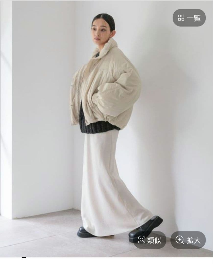 LOWRYS FARM モンスターショートコート アイボリー