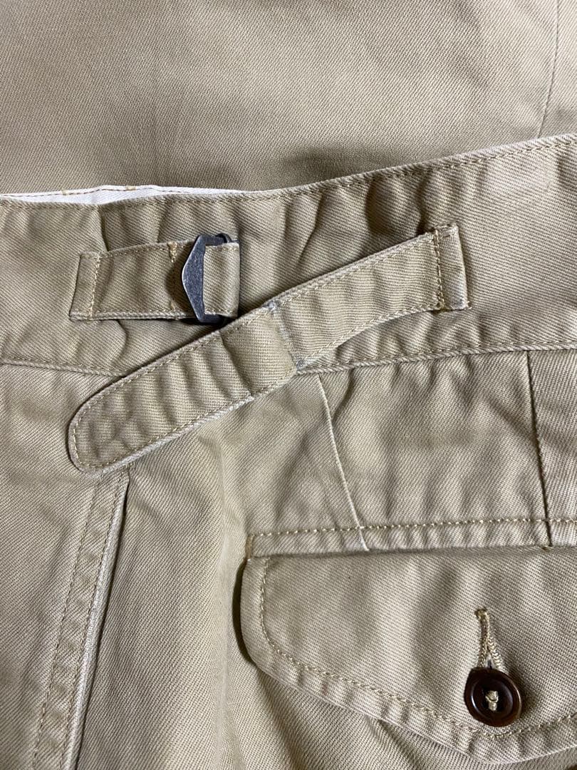 RRL ベージュ コットン ワイドレッグ チノパン