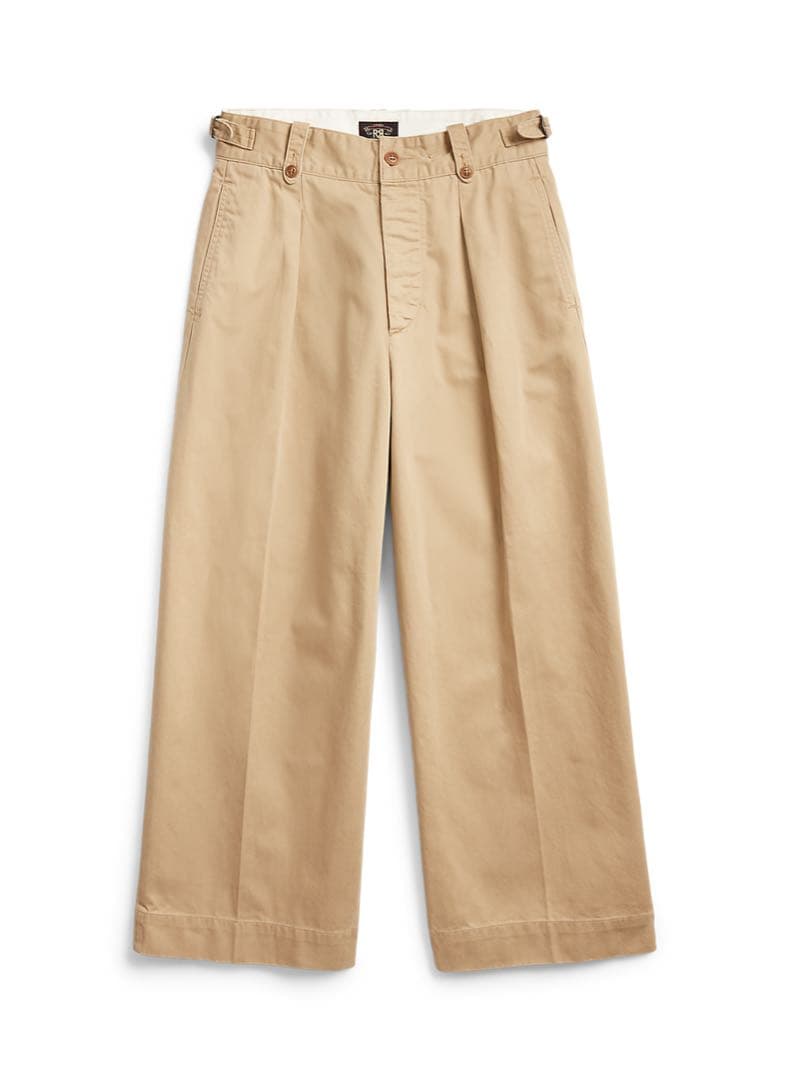 RRL ベージュ コットン ワイドレッグ チノパン