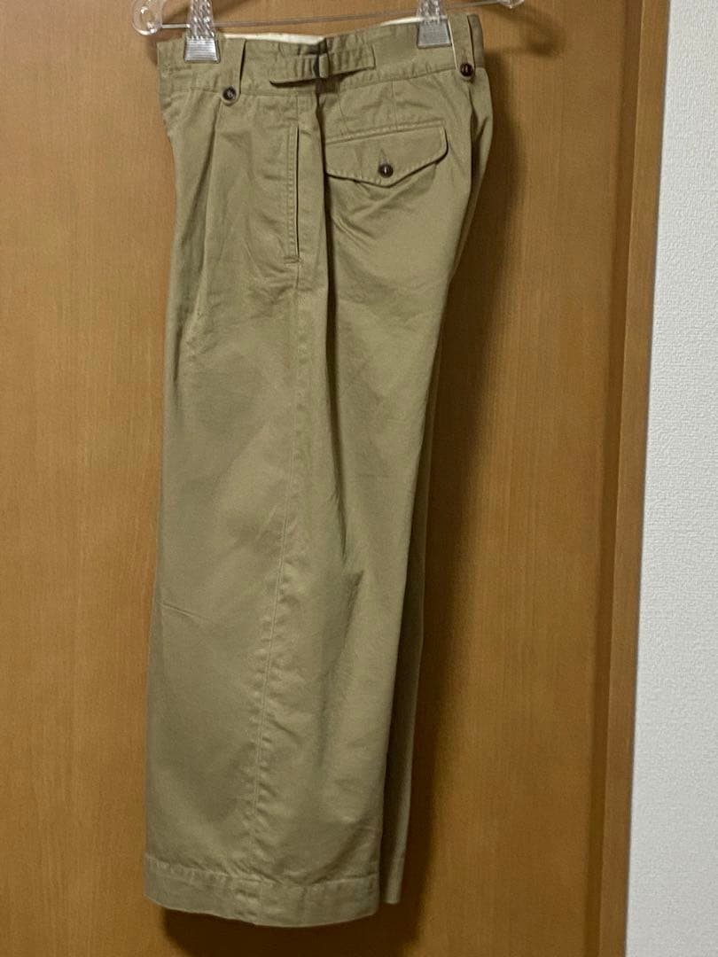 RRL ベージュ コットン ワイドレッグ チノパン