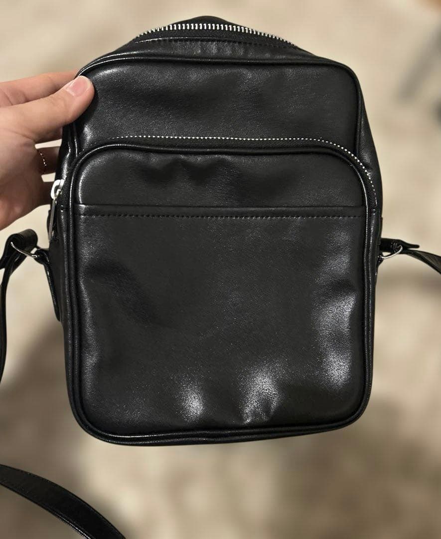 CDG ショルダーバッグ/フェイクレザー/BLK//