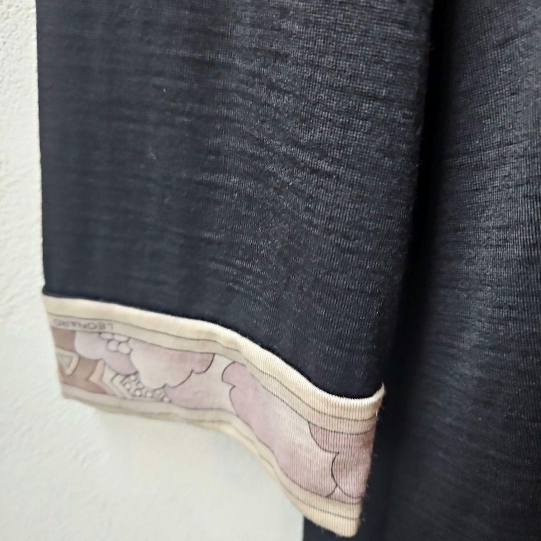 LEONARD 毛100黒長袖チュニック