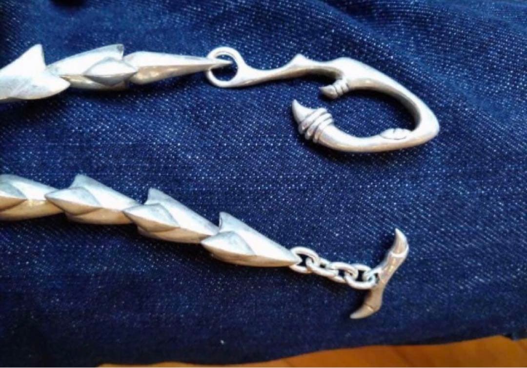 FULL L BOX フルメタルボックス ウォレットチェーン シルバー