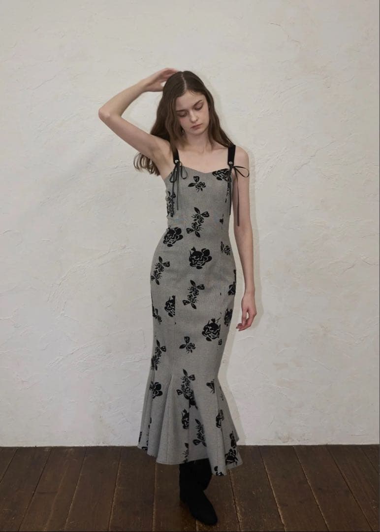 ワンピース YILON CHECK RIBBON MERMAID OP