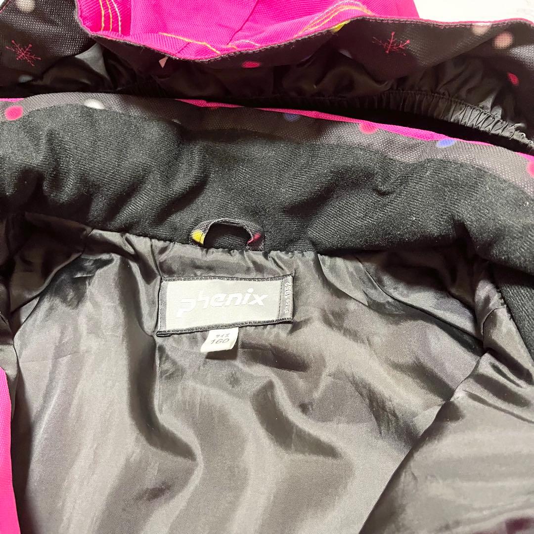 美品 phenix フェニックス ピンク 160 スノーウェア