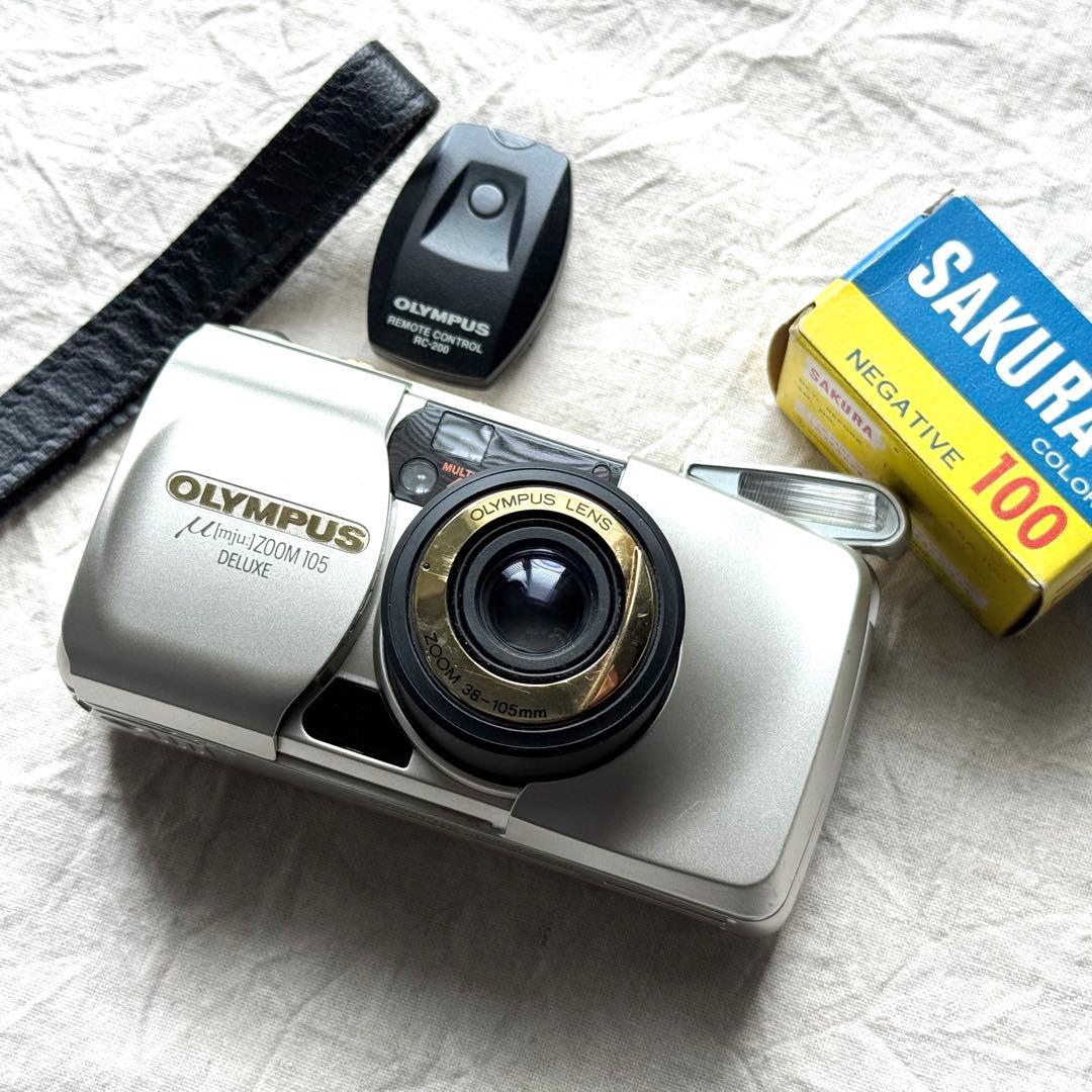 ⌘完動品！ リモコン、電池付き、作例あり！OLYMPUS μ ZOOM 105⌘