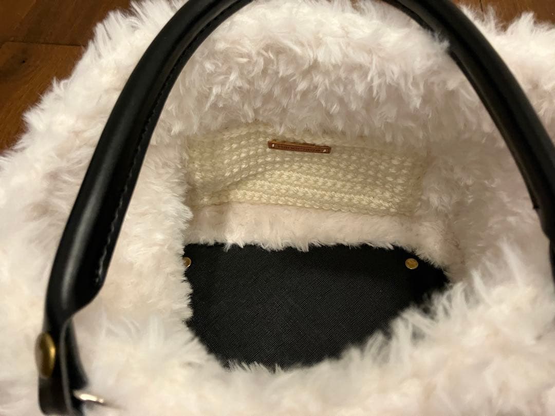 トイプードル　カートバッグ オフホワイト&ブラウン　ネコピー