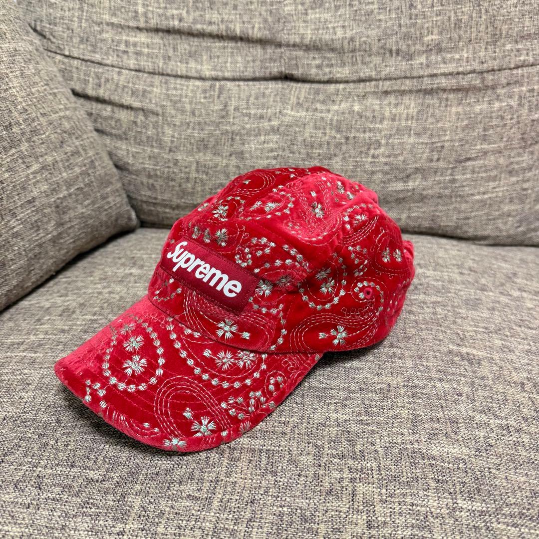 帽子 Supreme Velvet Paisley Camp Cap