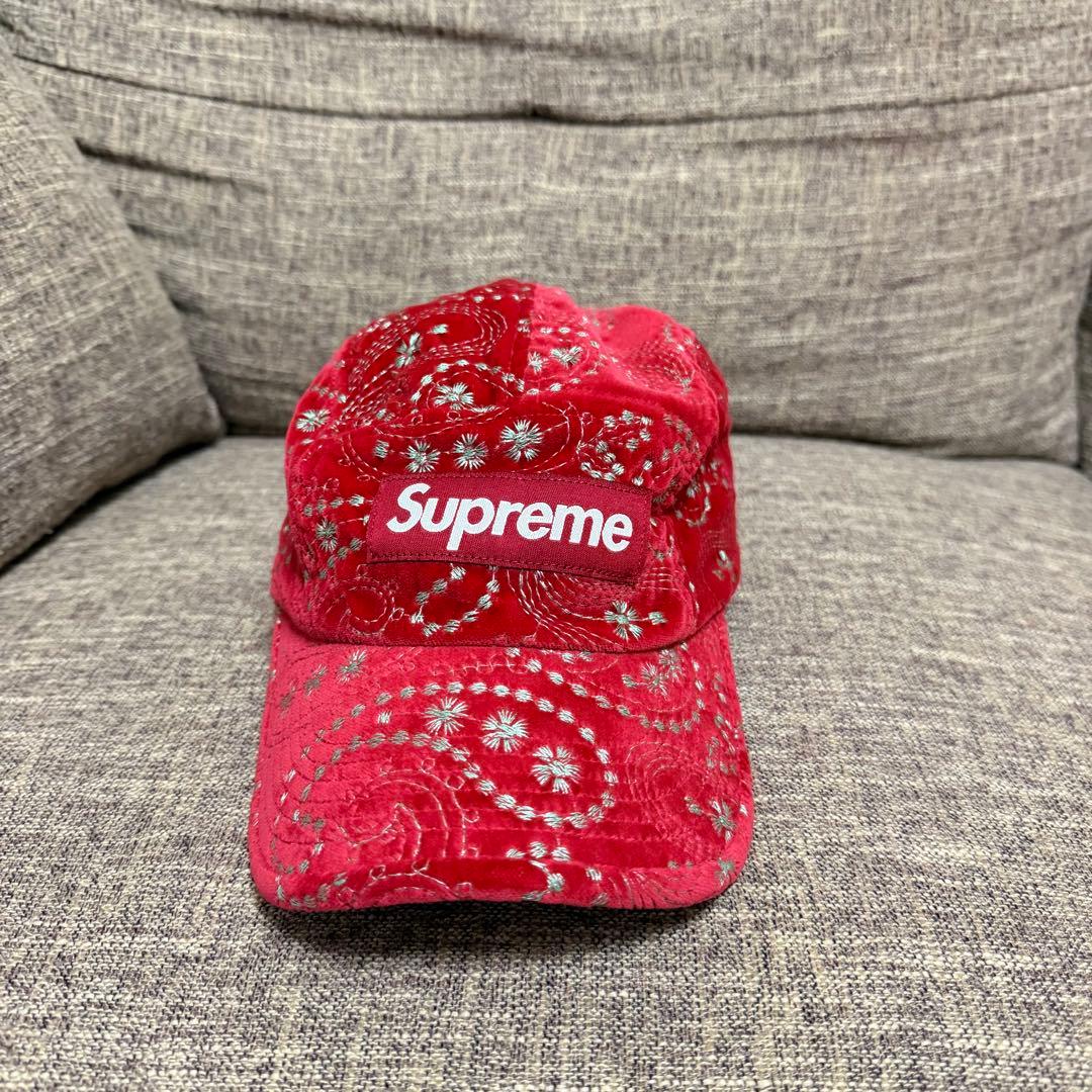 帽子 Supreme Velvet Paisley Camp Cap