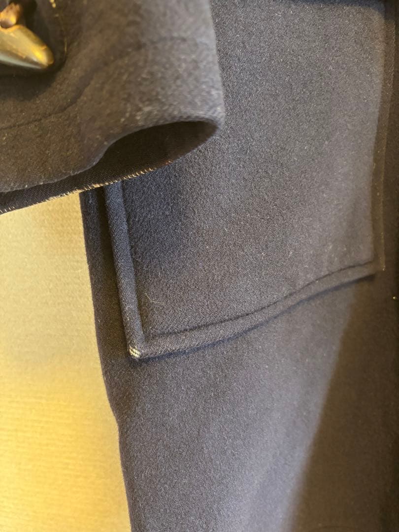 ネイビー カシミヤ混　ダッフルコート　Burberry