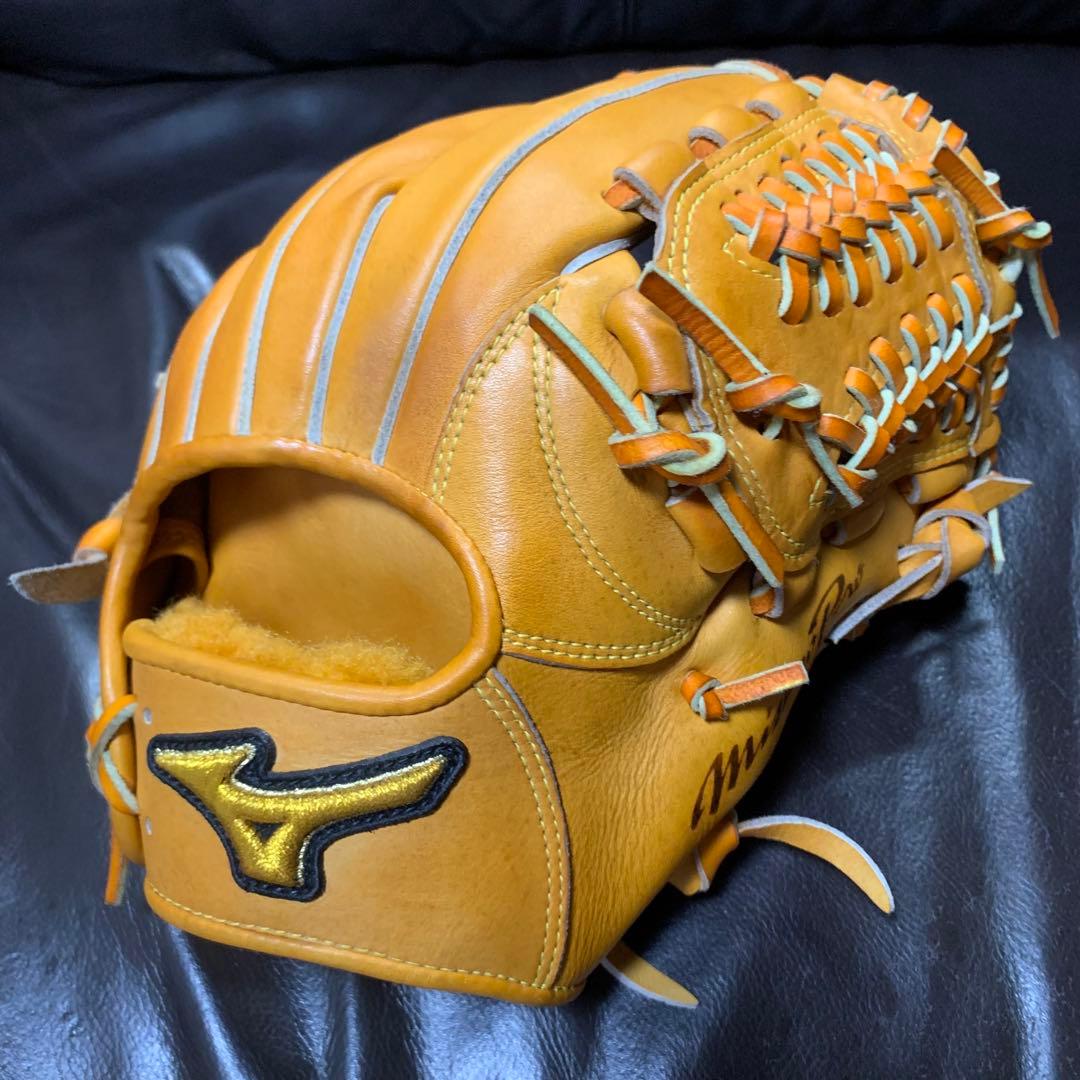 Mizuno Pro 硬式内野手用グローブ オレンジ