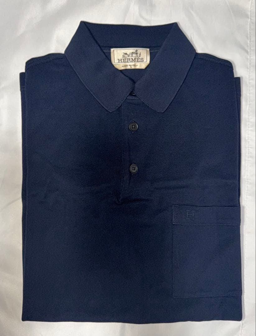 【新品未使用】エルメス ポロシャツ　H刺繍　Mサイズ