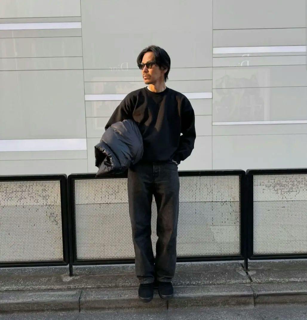 トップス OVY Basic Crew Neck Sweat black XL