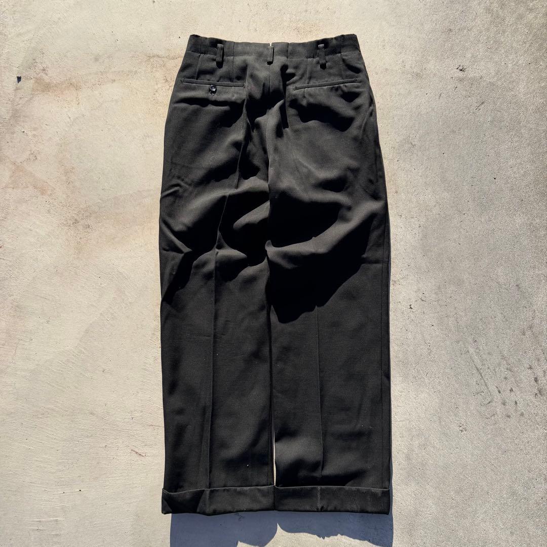50's60's vintage ワイドスラックス　スラックス　ブラック