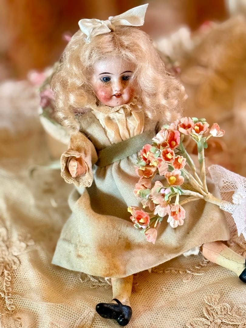 アンティーク　ミニョネット　ミレット　ドール　布花セット
