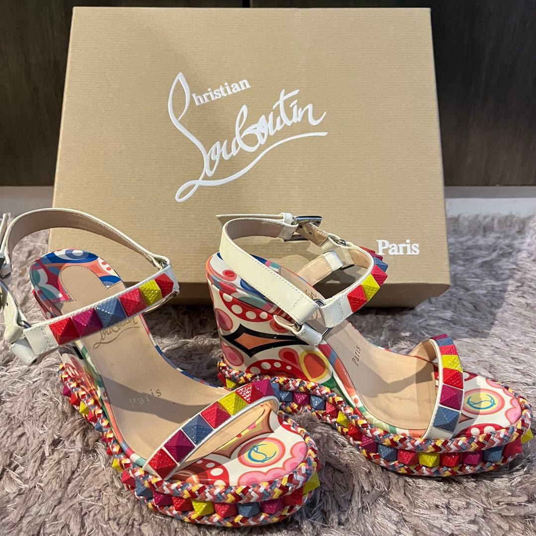 Christian Louboutin ストラップ　サンダルウェッジソール箱あり