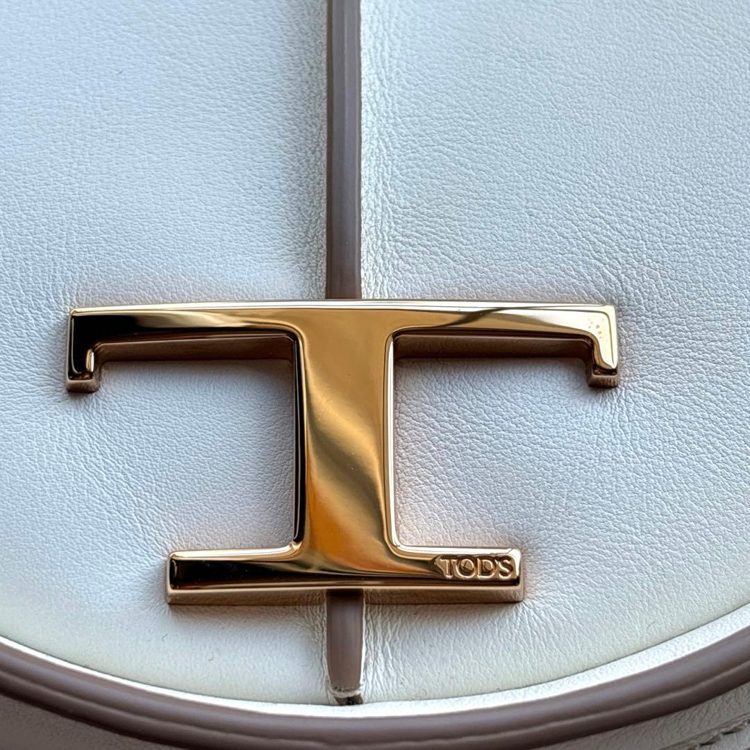 トッズ TOD'S タイムレス ハーフ ムーン ホーボー バック 白 ホワイト