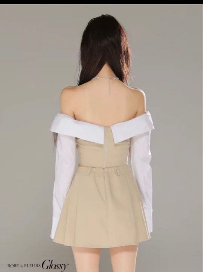 GL4324 XS ローブドフルールグロッシー　長袖　Sugar キャバドレス